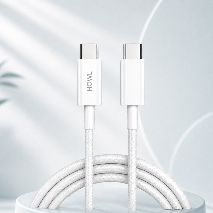 HOWL 60W USB-C to USB-C Fast Charging Cable | Braided | 1 Meter | PD Fast Charge