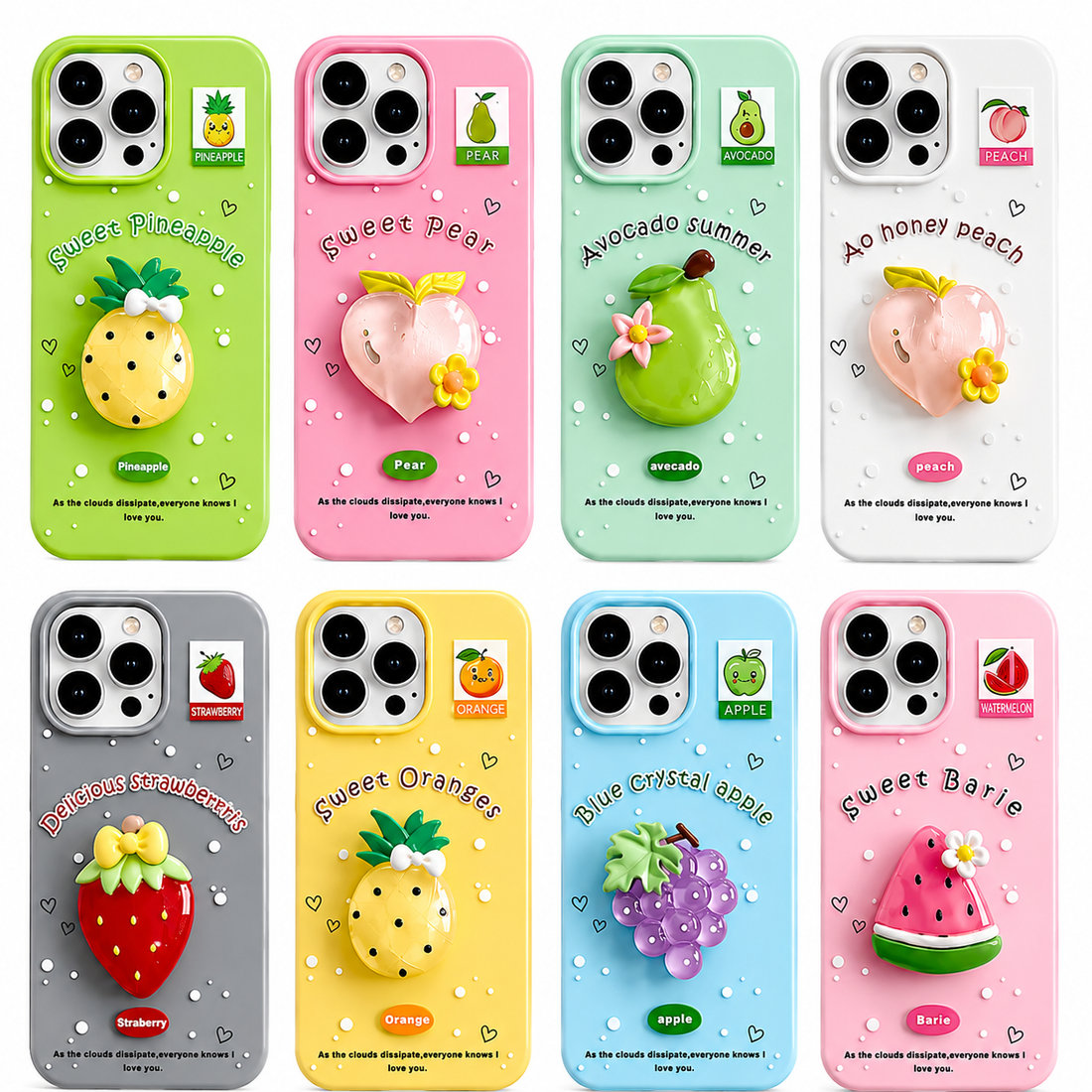 3D Fruity Series iPhone Case – Cute & Colorful