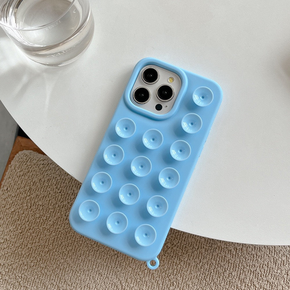 Suction Cup Silicone iPhone Case with Wrist Strap