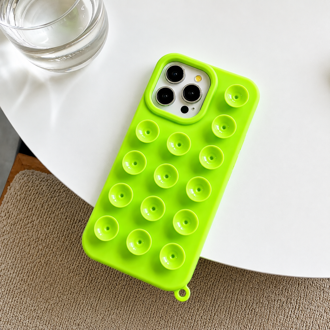 Suction Cup Silicone iPhone Case with Wrist Strap