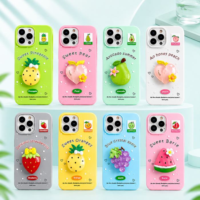3D Fruity Series iPhone Case – Cute & Colorful